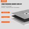 VEVOR Shower Curb Kit, 60"x38" Shower Pan Kit with 6.3" Central Drain, Lightweight EPS Shower Installation Kits with 2 Waterproof Cloths