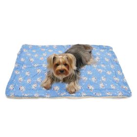 Snowman & Snowflakes Flannel/Ultra (Color: light blue, size: One Size)