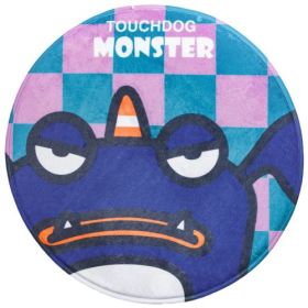 Touchdog Cartoon Monster Rounded Cat and Dog Mat (Option: Crabby Tooth)