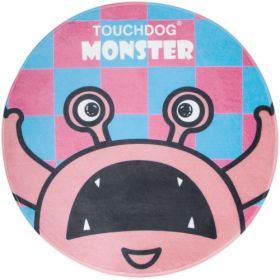 Touchdog Cartoon Monster Rounded Cat and Dog Mat (Option: Up-for-crabs)