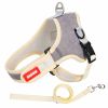 dog Harnesses and dog leash set; Suede Pet Chest Strap Saddle Vest Style Dog Chest Back Reflective Dog Strap Dog Rope Wholesale