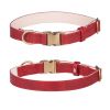 Leather dog collar; Leather Dog Collar Soft Padded Breathable Adjustable Tactical Pet Collar with Durable Metal Buckle for Small Medium Large Dog