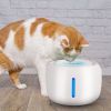 2.5L 84.54OZ Pet Water Fountain Smart Pet Drinking Fountain with LED Light 7 Pack Replaceable Filters Water Level Quiet Pump Dry-Run Protection C