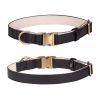Leather dog collar; Leather Dog Collar Soft Padded Breathable Adjustable Tactical Pet Collar with Durable Metal Buckle for Small Medium Large Dog