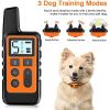 Dog Training Collar; Waterproof Shock Collars for Dog with Remote Range 1640 ft; 3 Training Modes; Beep; Vibration and Shock; Rechargeable Electr